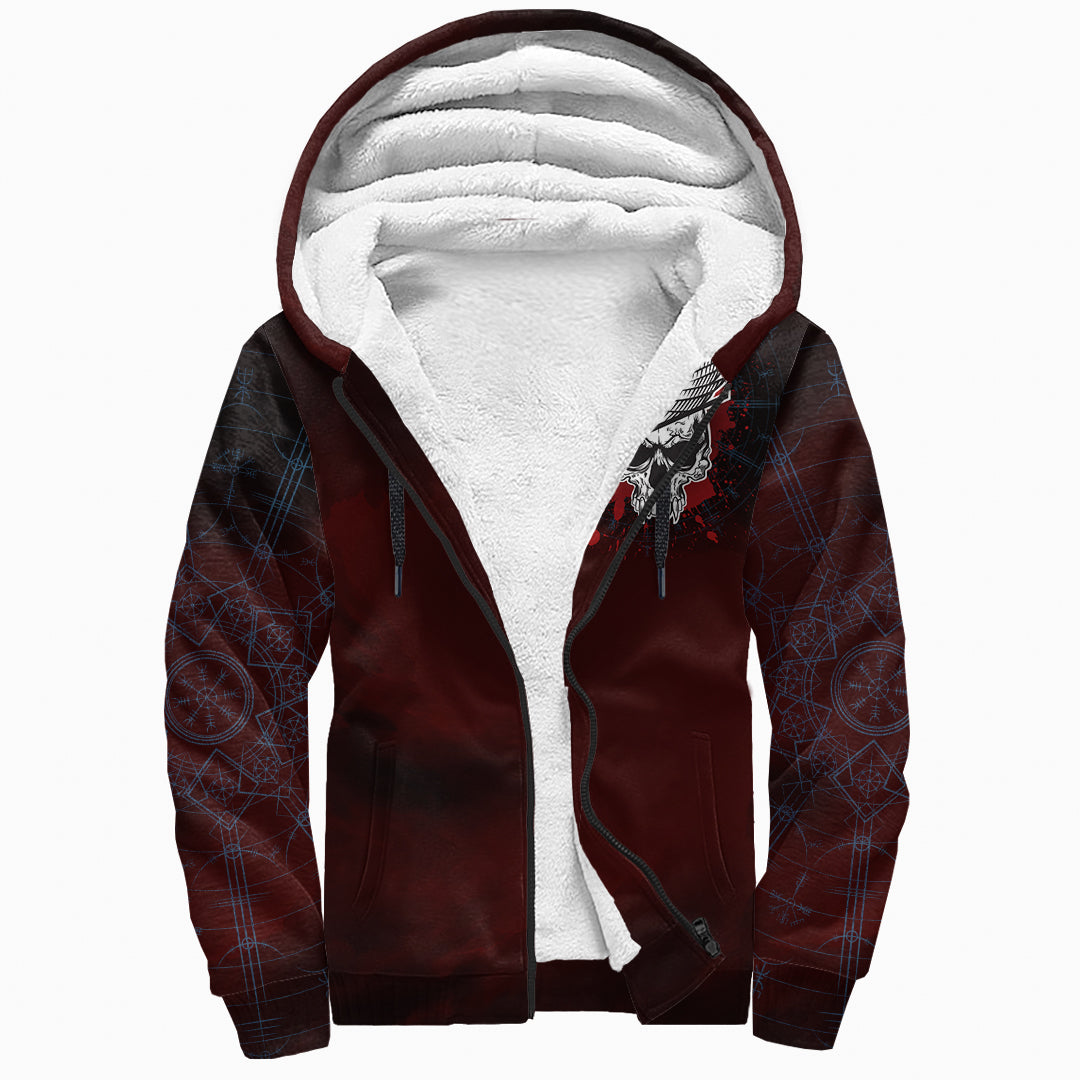 Sherpa Hoodie - Warrior With Raven Blood Magic