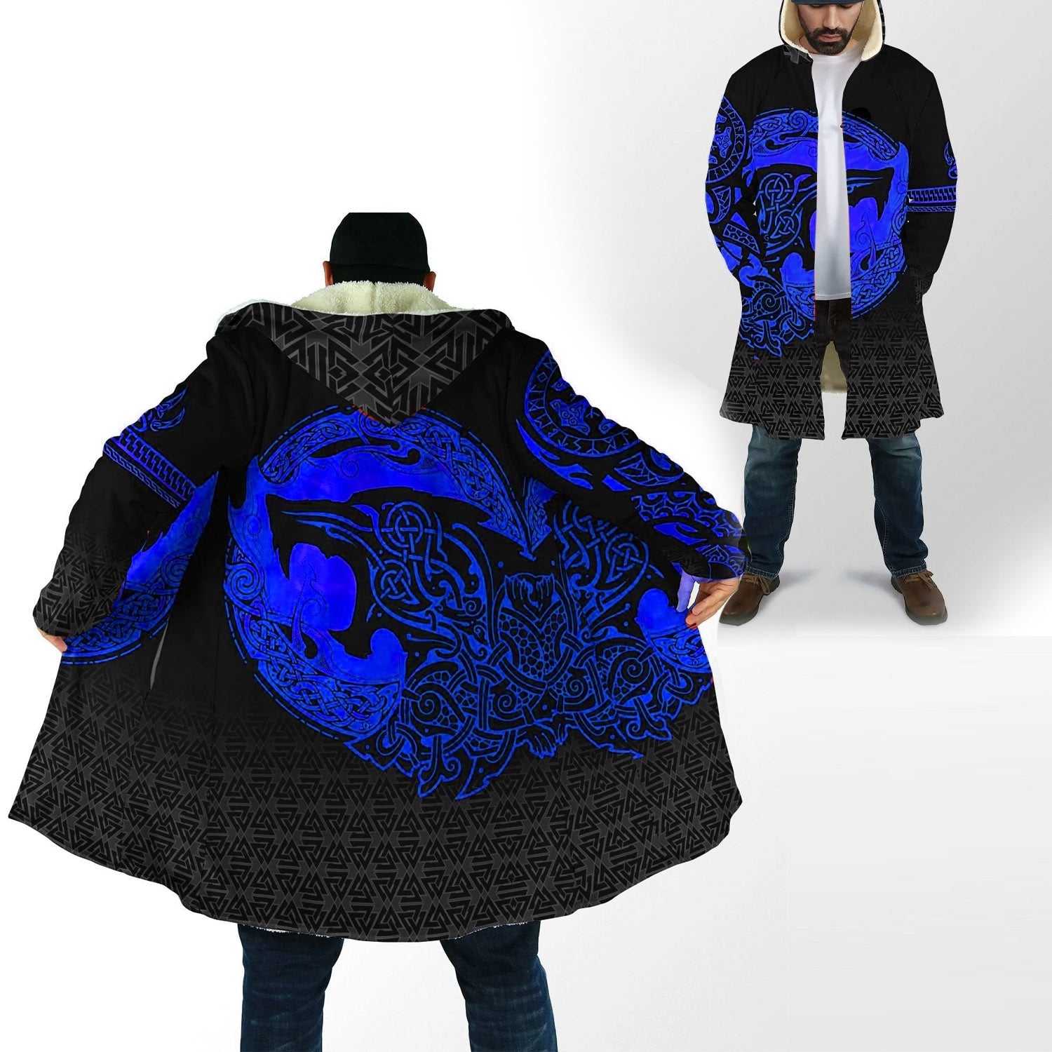 Fenrir Viking 3D Tattoo Cloak