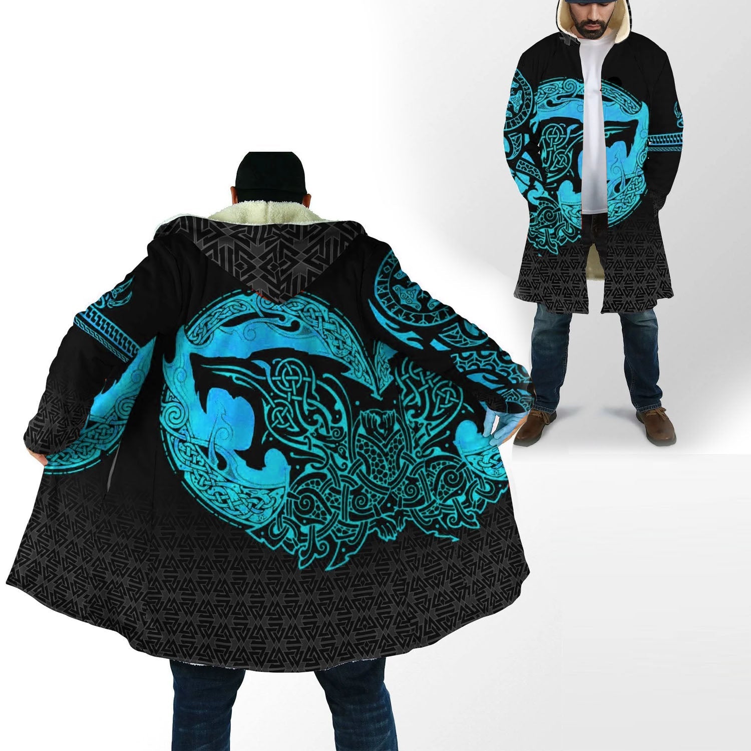 Fenrir Viking 3D Tattoo Cloak