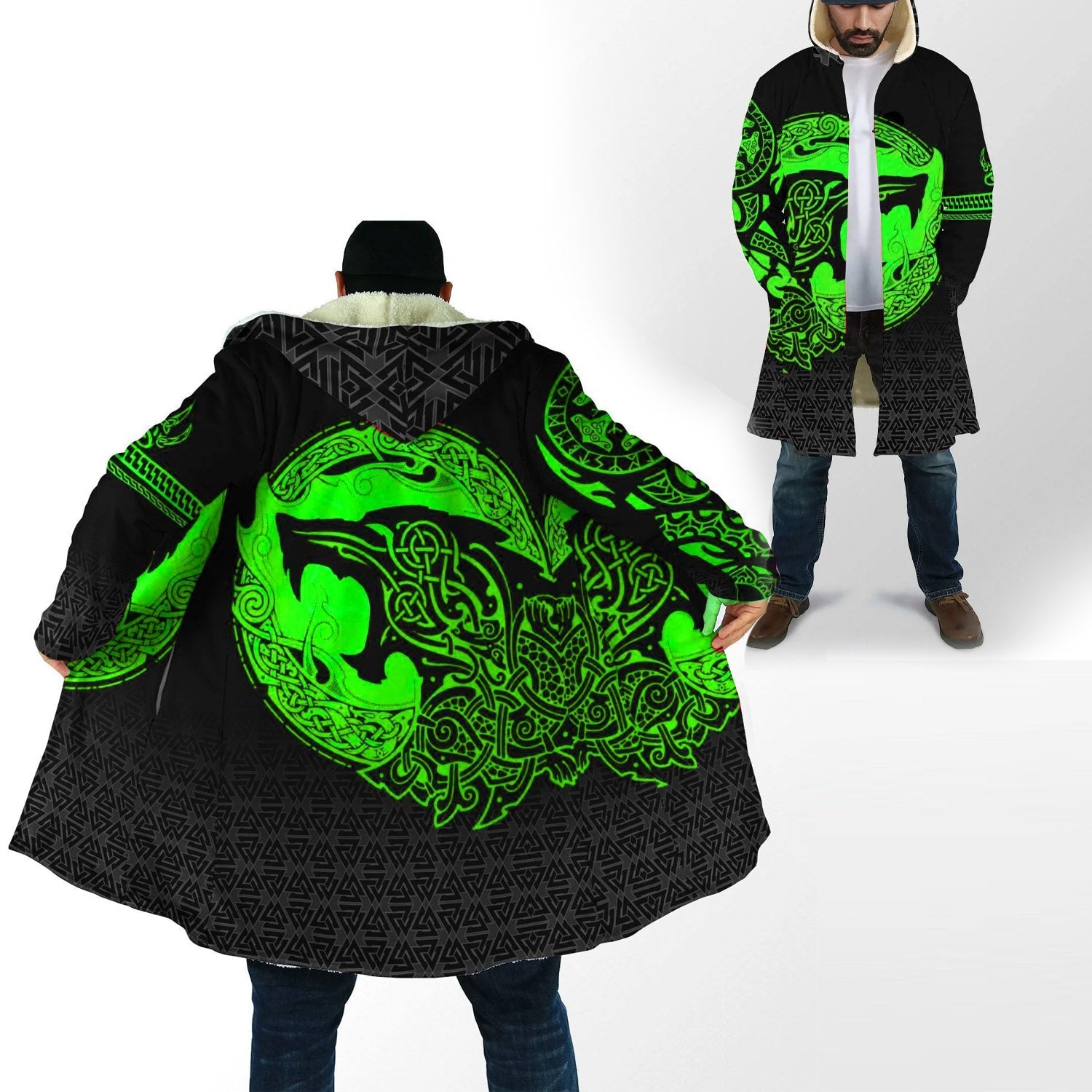 Fenrir Viking 3D Tattoo Cloak
