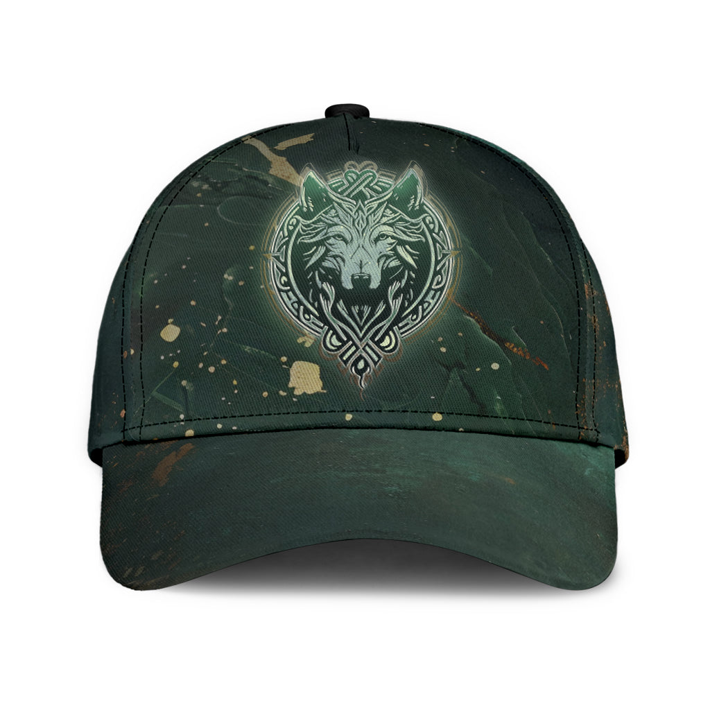 Cap - Fenrir Celtic on Marble Background Classic Cap