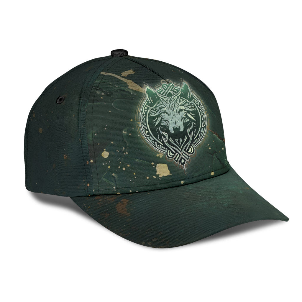 Cap - Fenrir Celtic on Marble Background Classic Cap