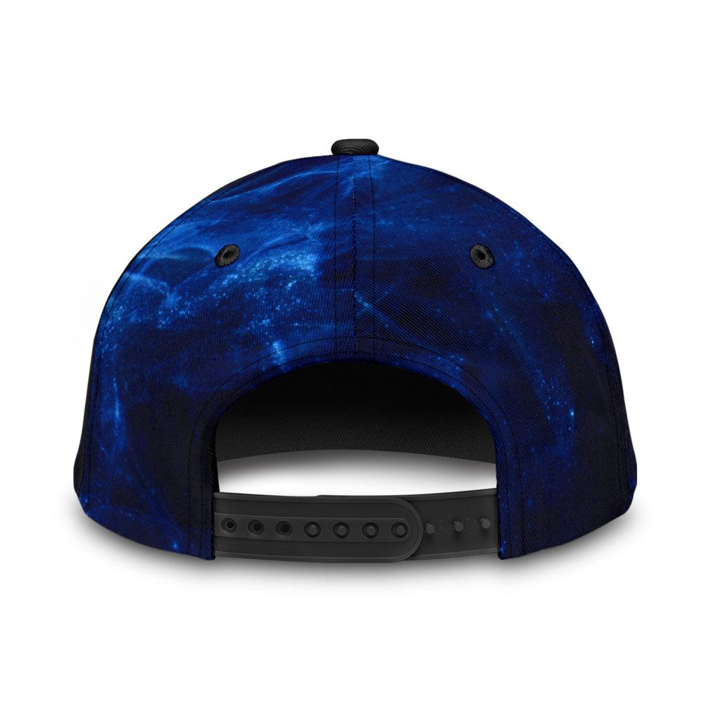 Cap - Owl Celtic With Runic on Galaxy Blue Background Classic Cap