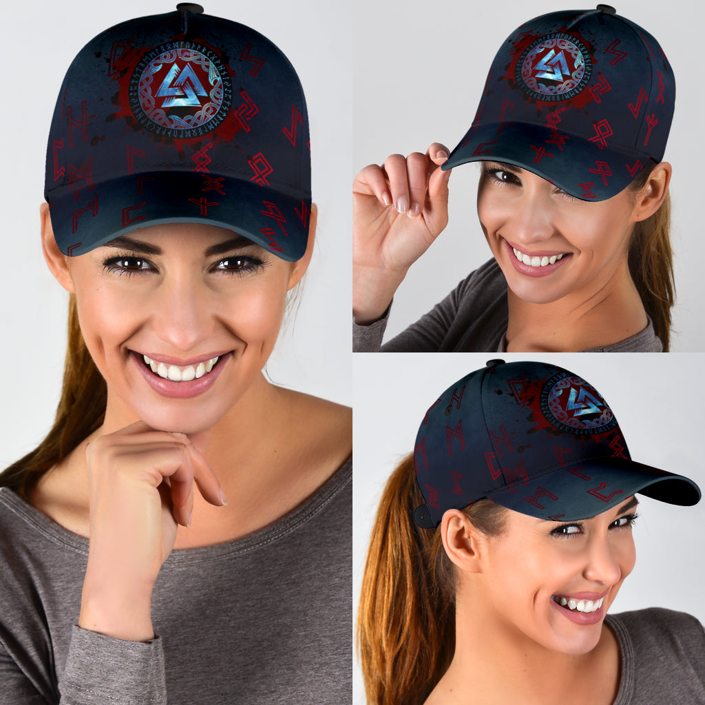 Cap - Valknut and Blood Runic Classic Cap