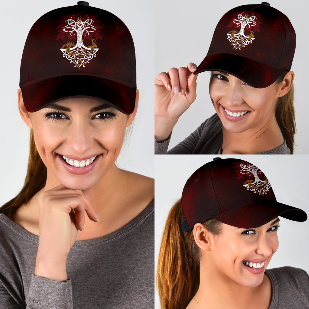Cap - Yggdrasil Celtic Style on Hell Background Classic Cap