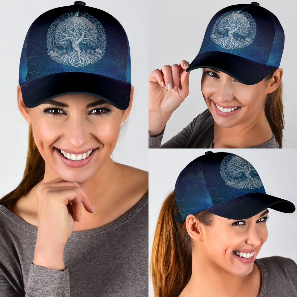 Cap - Yggdrasil Round Blue Galaxy Pattern Classic Cap