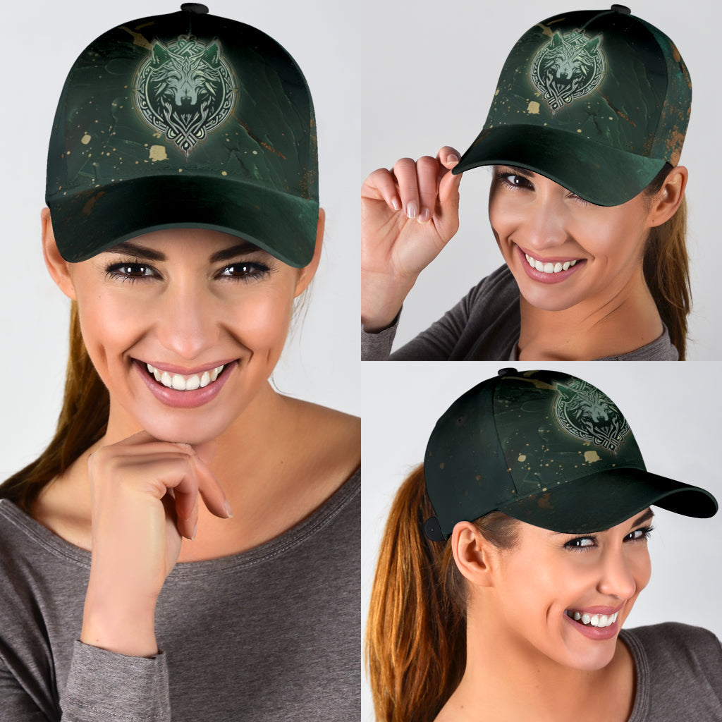 Cap - Fenrir Celtic on Marble Background Classic Cap