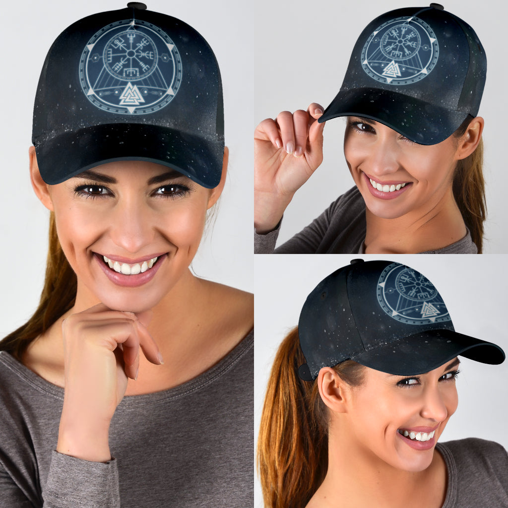 Cap - Vegvisir with Valknut Compass Galaxy Style Classic Cap