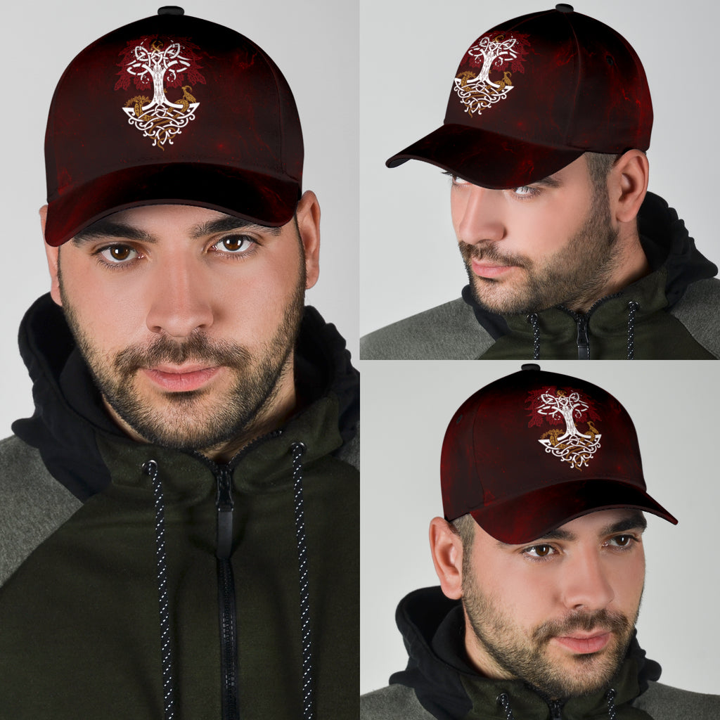 Cap - Yggdrasil Celtic Style on Hell Background Classic Cap