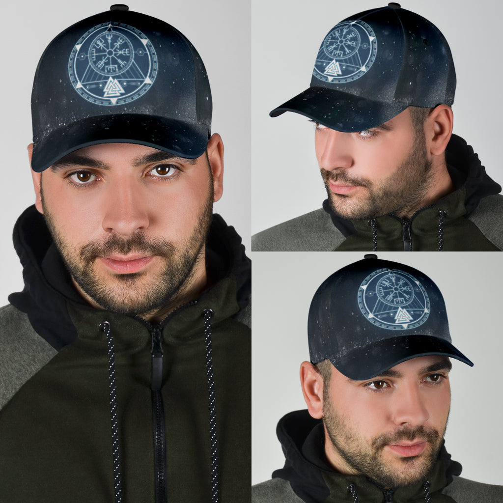 Cap - Vegvisir with Valknut Compass Galaxy Style Classic Cap