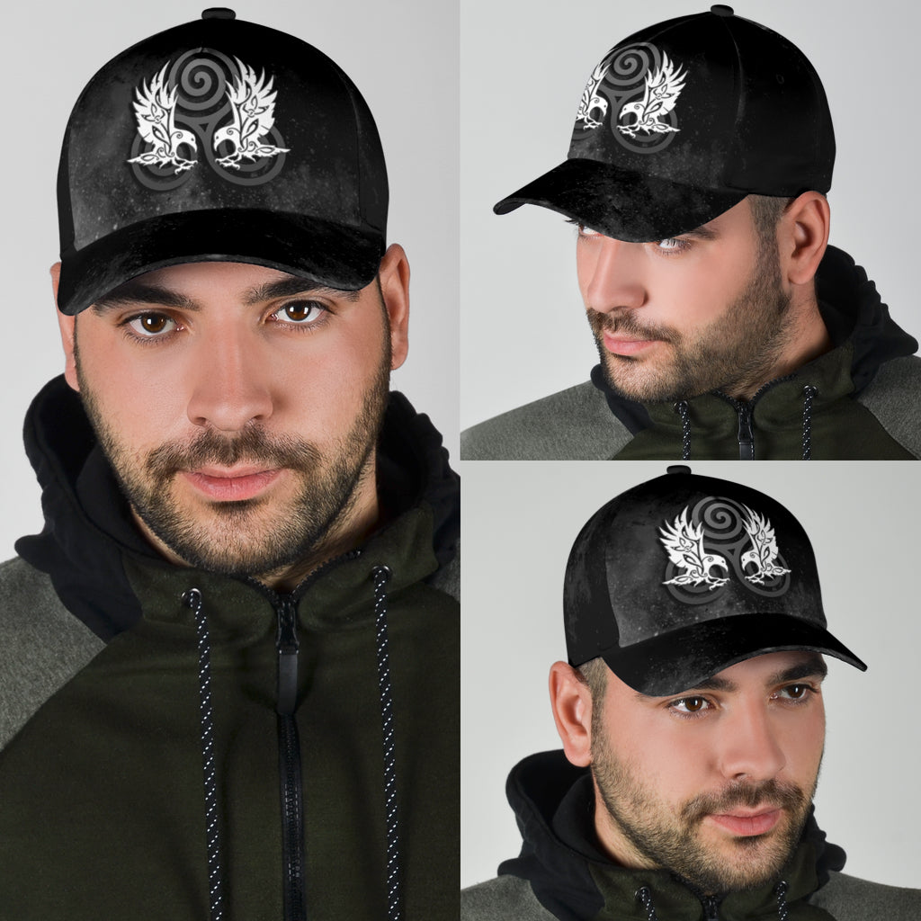 Cap - Hugin and Munin With Triskele Classic Cap