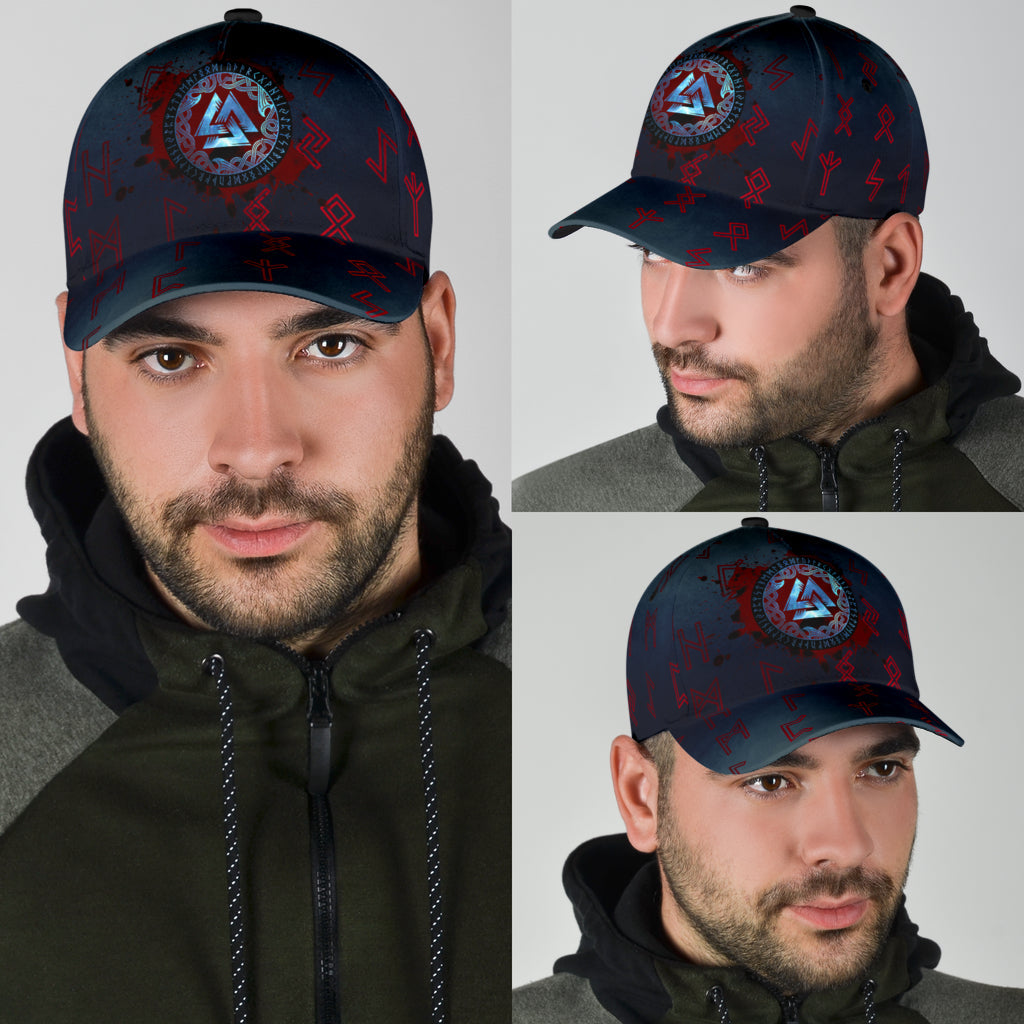 Cap - Valknut and Blood Runic Classic Cap