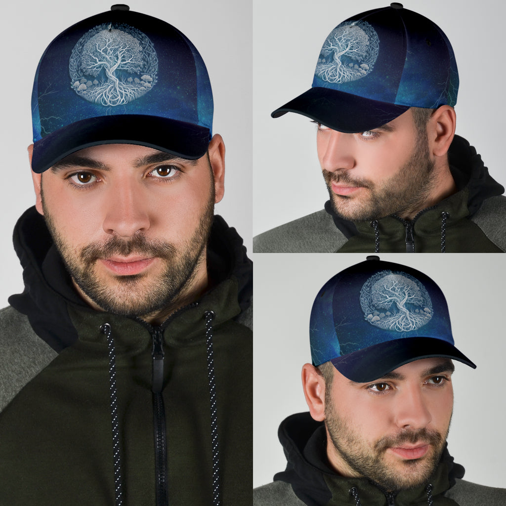 Cap - Yggdrasil Round Blue Galaxy Pattern Classic Cap