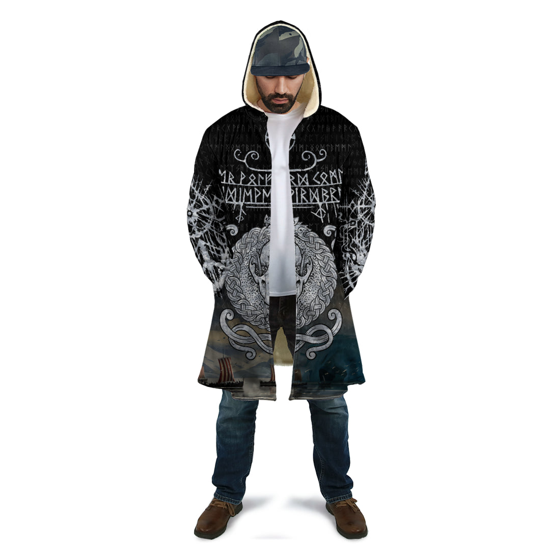 Ancient Tattoo With Viking Style Battle Background Cloak