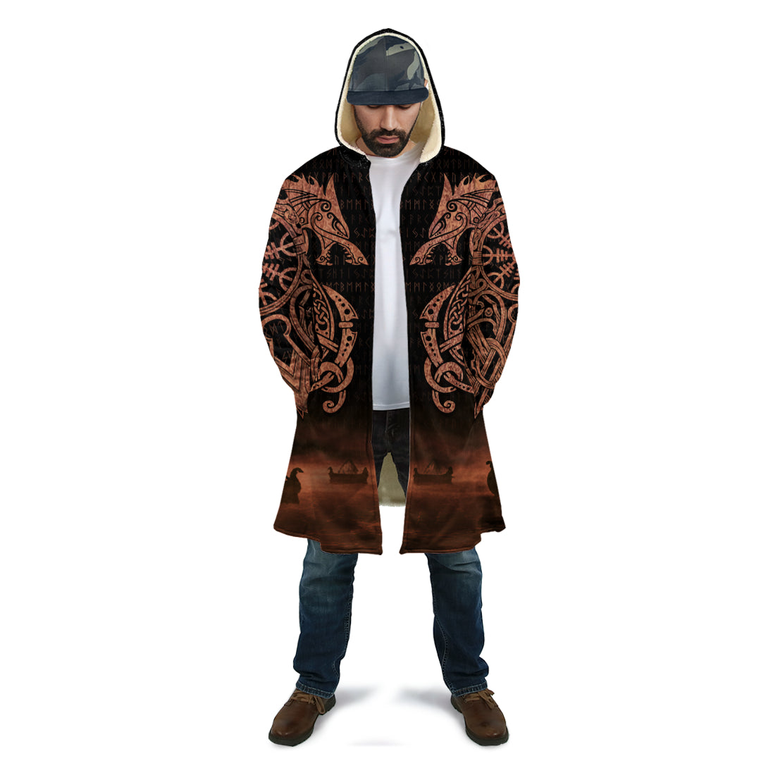 Viking Battle With Celtic Style Neck Tattoo Cloak