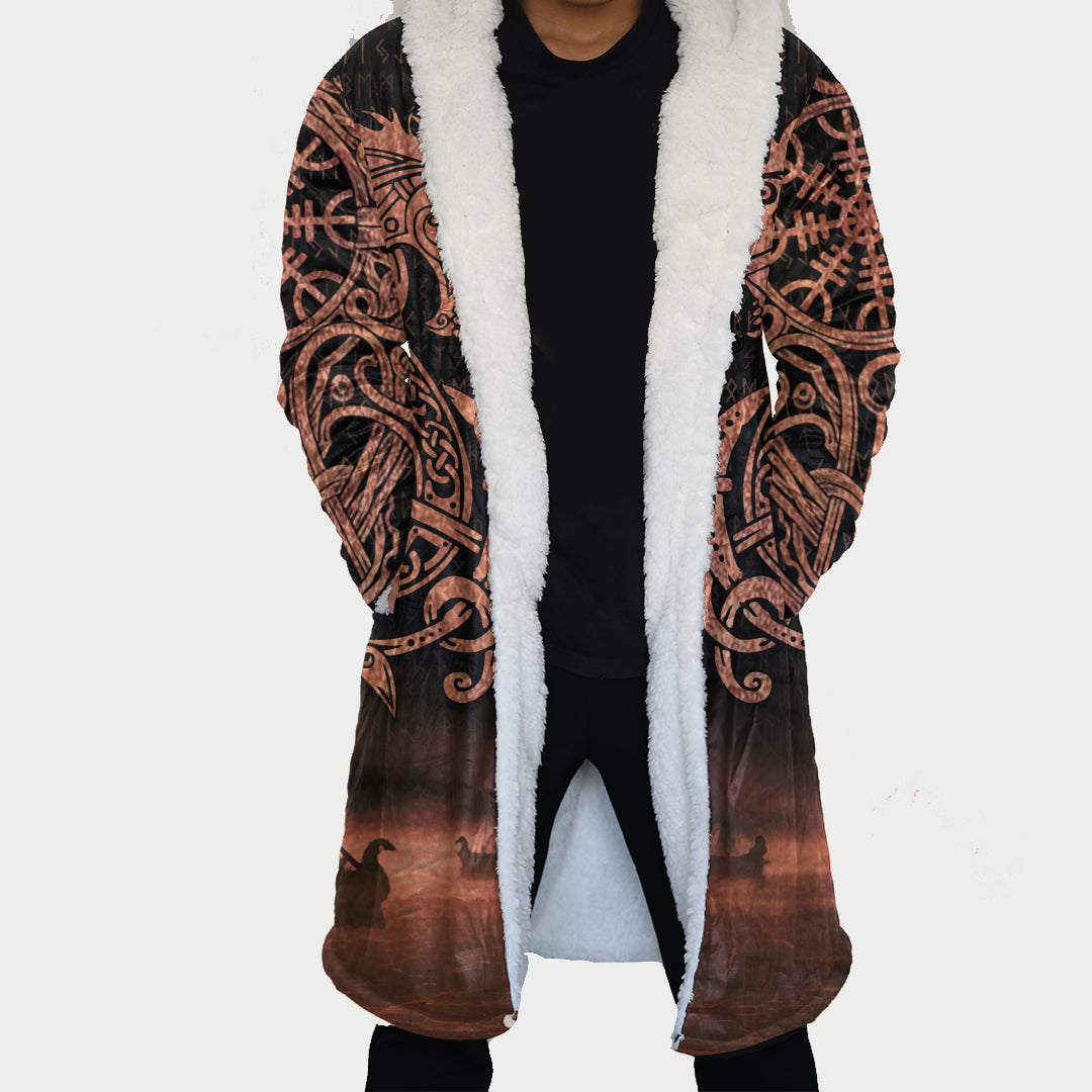 Viking Battle With Celtic Style Neck Tattoo Cloak