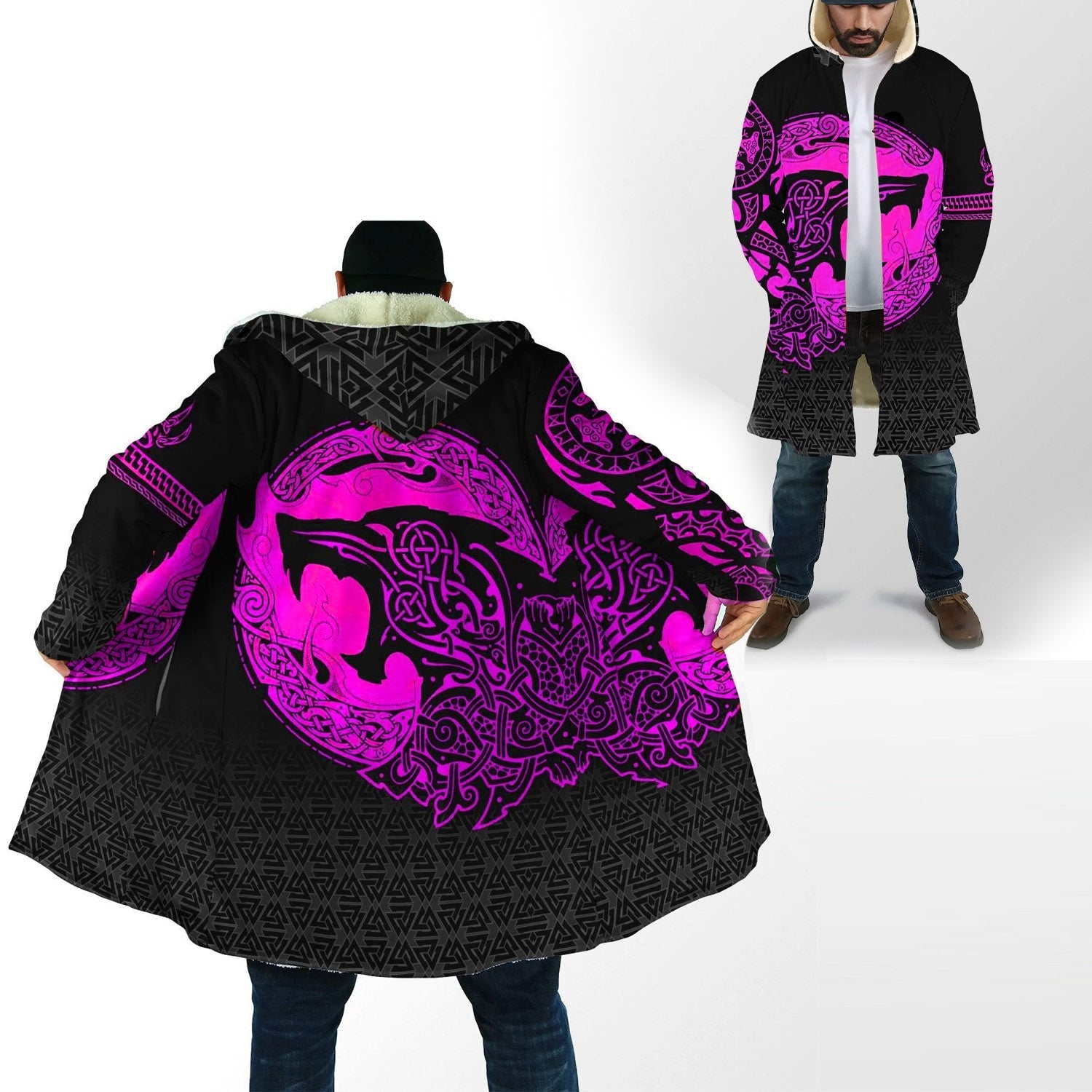 Fenrir Viking 3D Tattoo Cloak