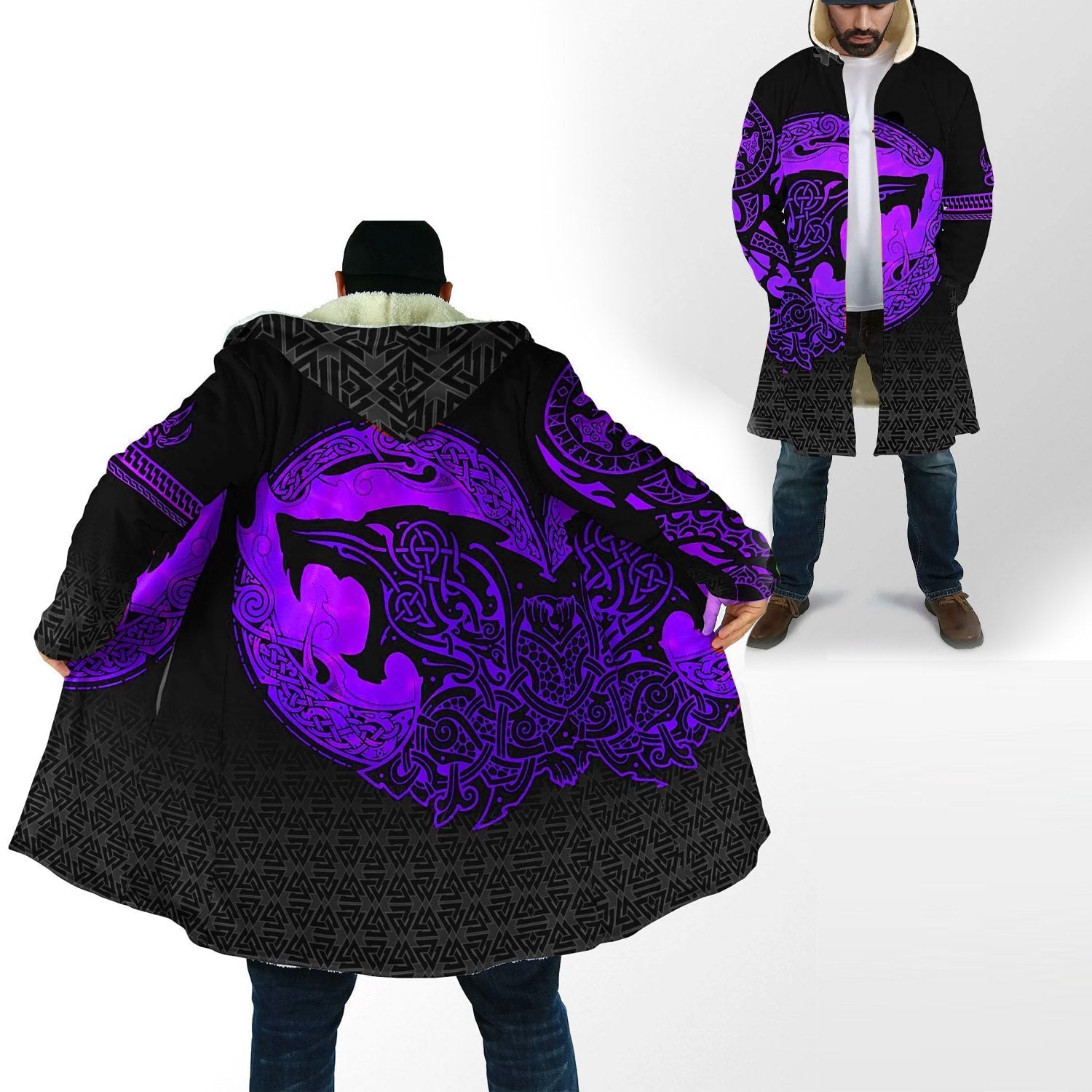 Fenrir Viking 3D Tattoo Cloak