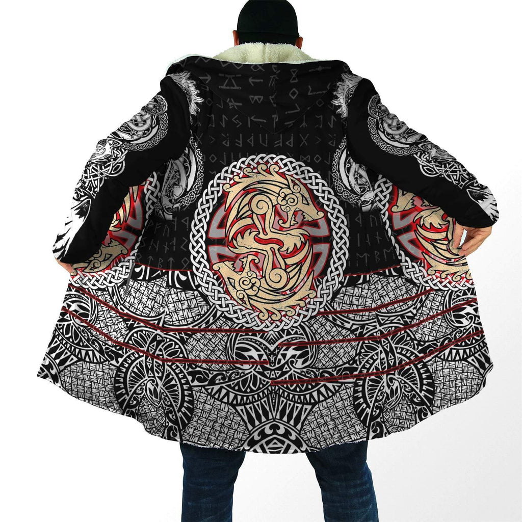 Fenrir Vikings Tattoo 3D Cloak