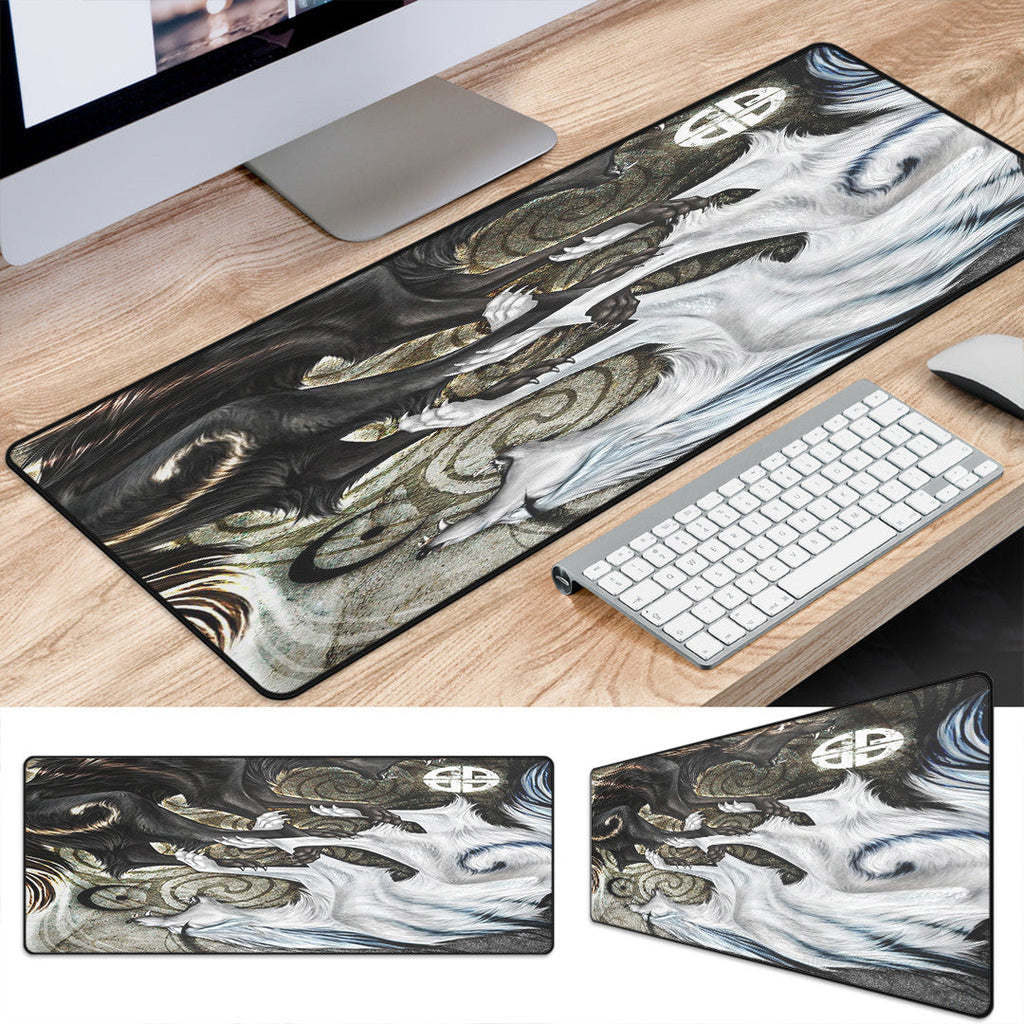 Mouse Mat - Skoll and Hati Ying Yang Style Mouse Mat