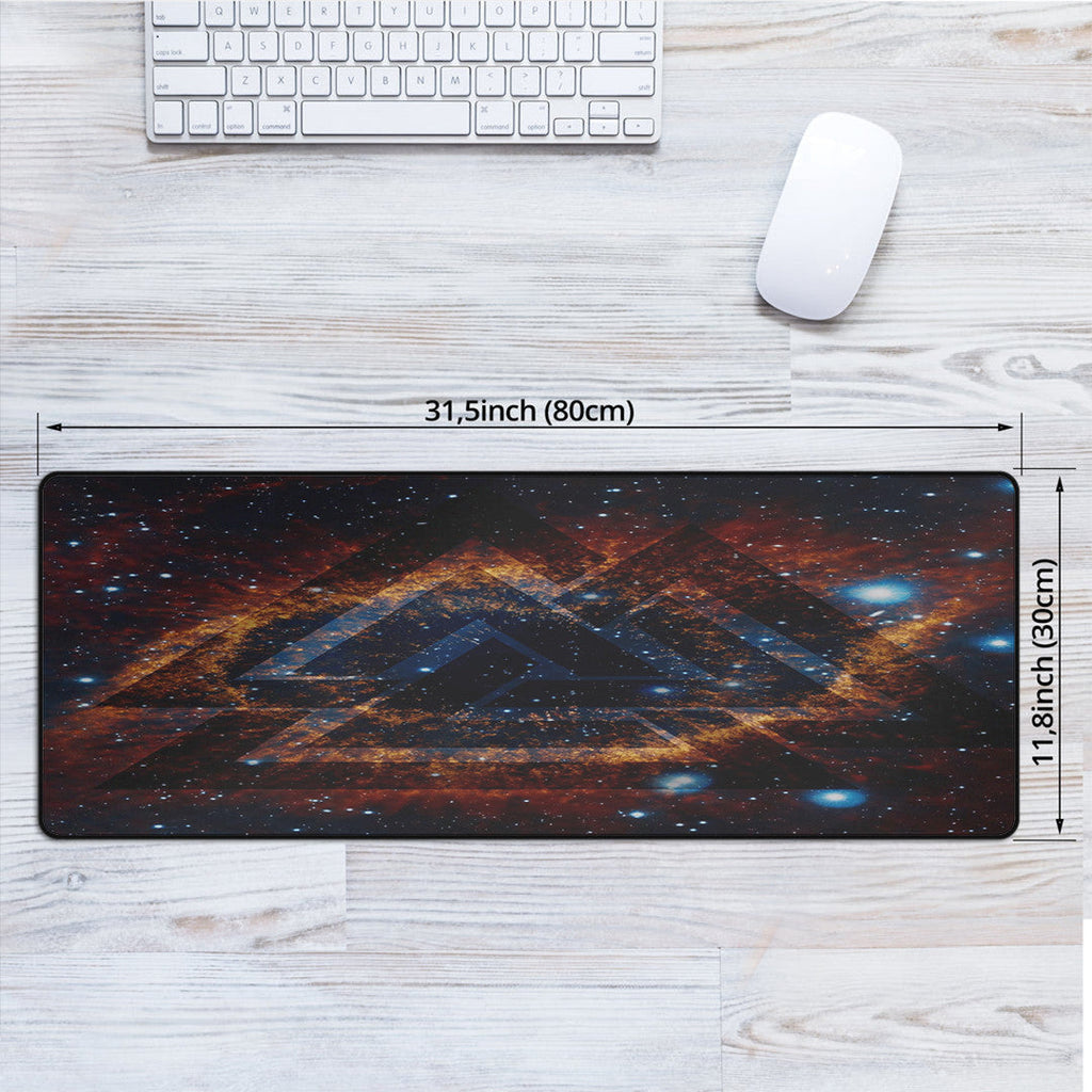 Viking Style Mouse Mat - Valknut Tattoo Galaxy Mouse Mat A35