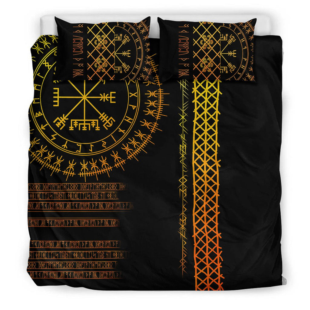 Bedding Set Vegvisir and Rune Gold Style Bedding Set