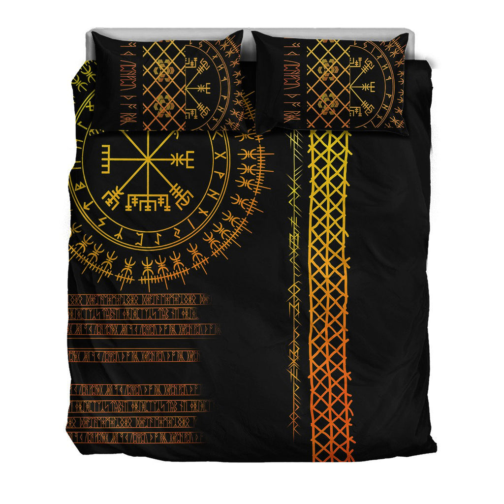 Bedding Set Vegvisir and Rune Gold Style Bedding Set