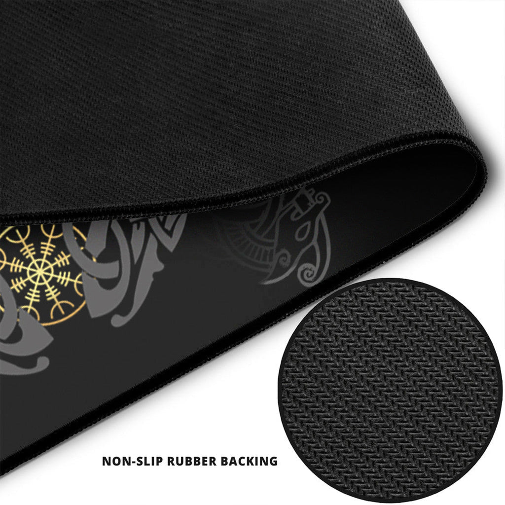 Celtic Mouse Mat - Fenrir and Claw Gold-Black Mouse Mat