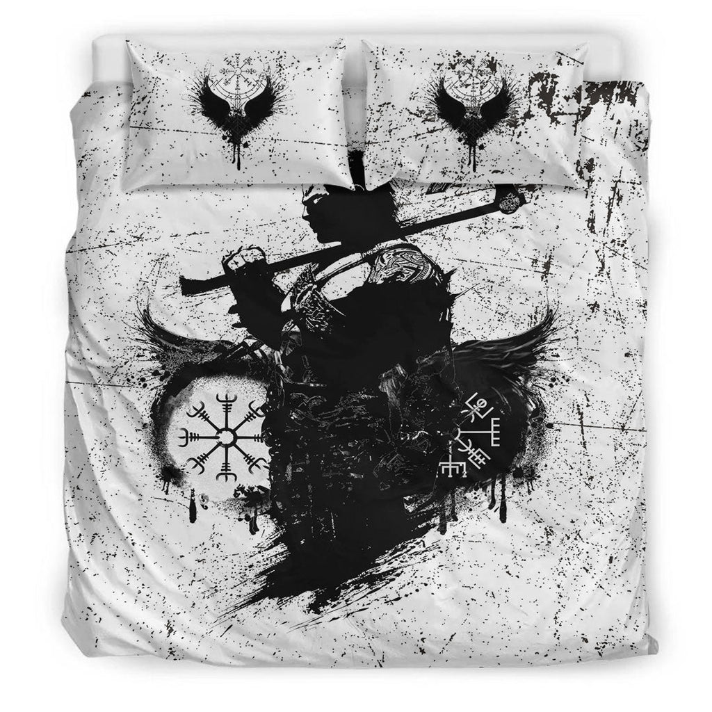 Bedding Set Viking Warrior Tattoo Black Bedding Set