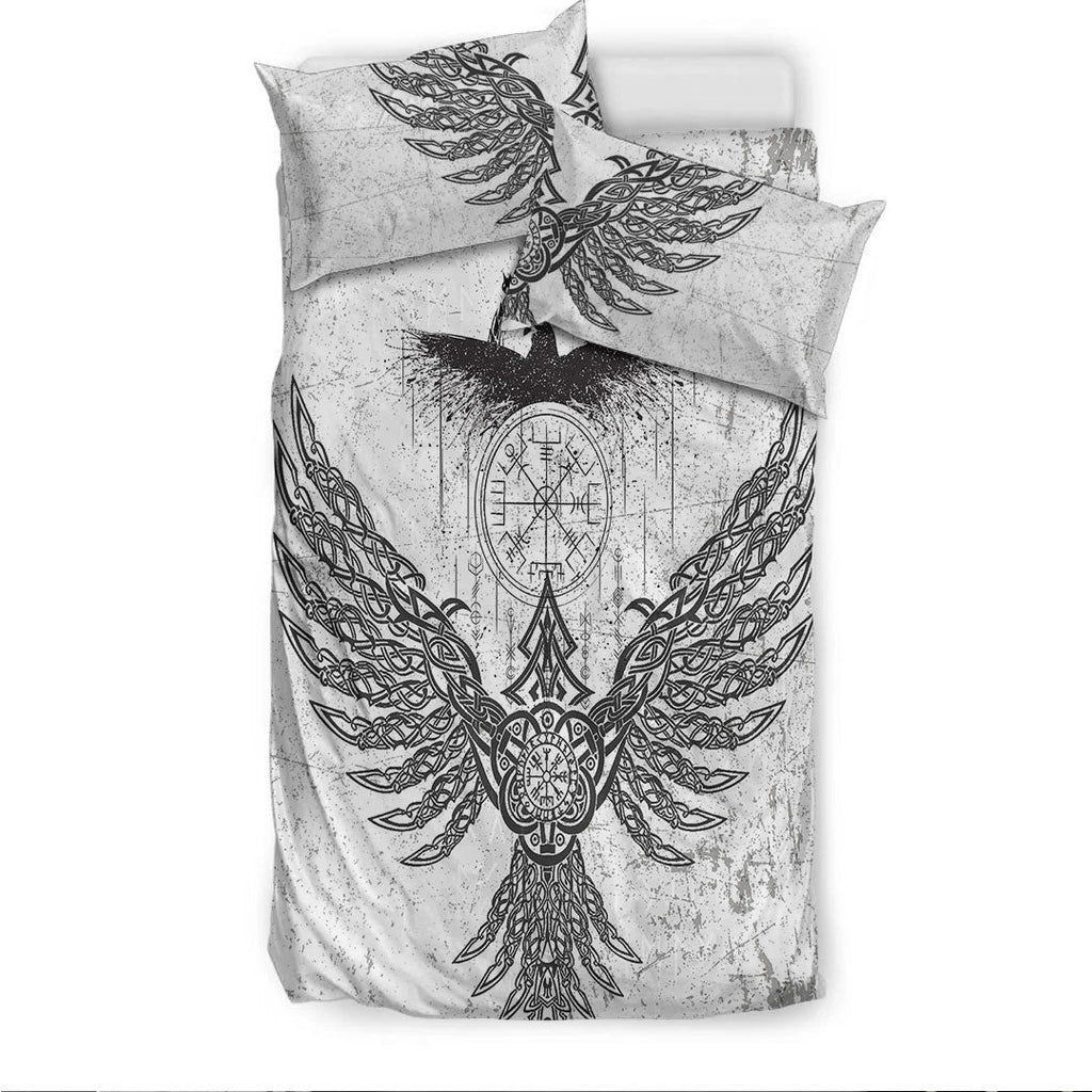 Bedding Set Raven Midgard and Compass Viking Bedding Set
