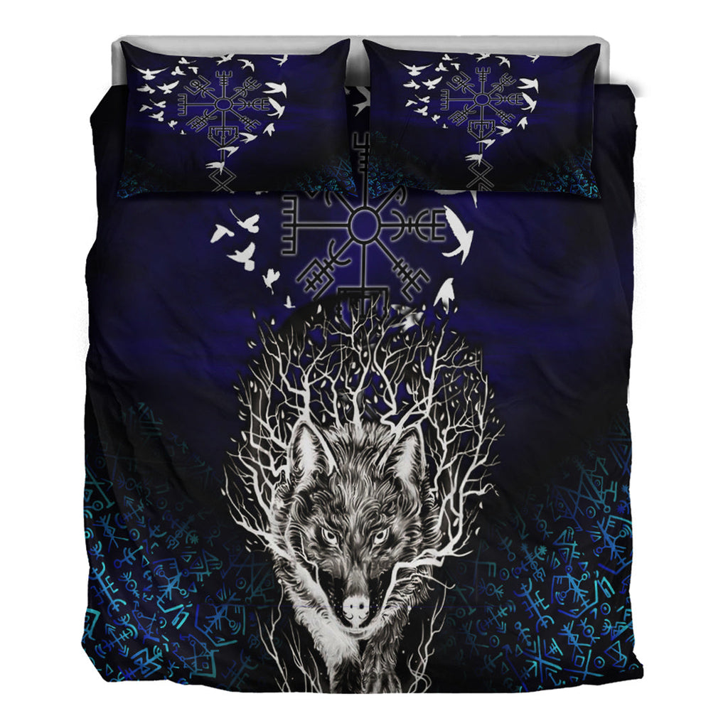 Bedding Set Fenrir Raven Rune Helm of Awe Bedding Set