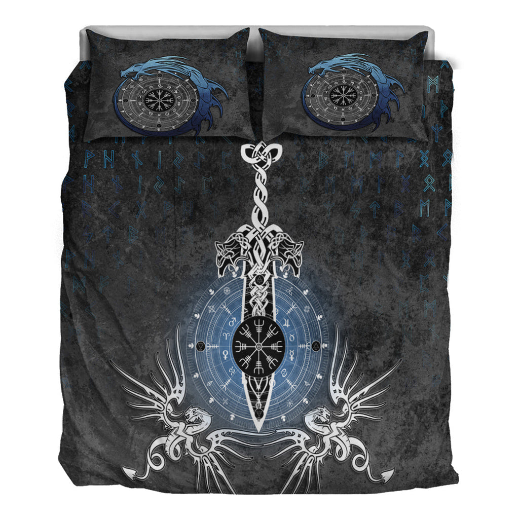 Bedding Set Dragon Compass Magical Sword Rune Bedding Set