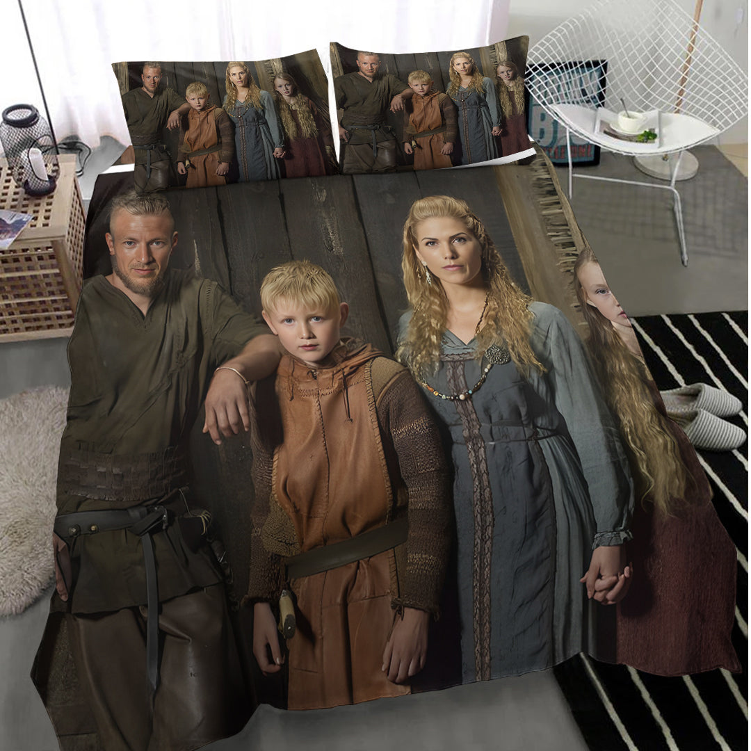 Personailzed - Personal Portrait In The Picture Family of Four Bedding Set