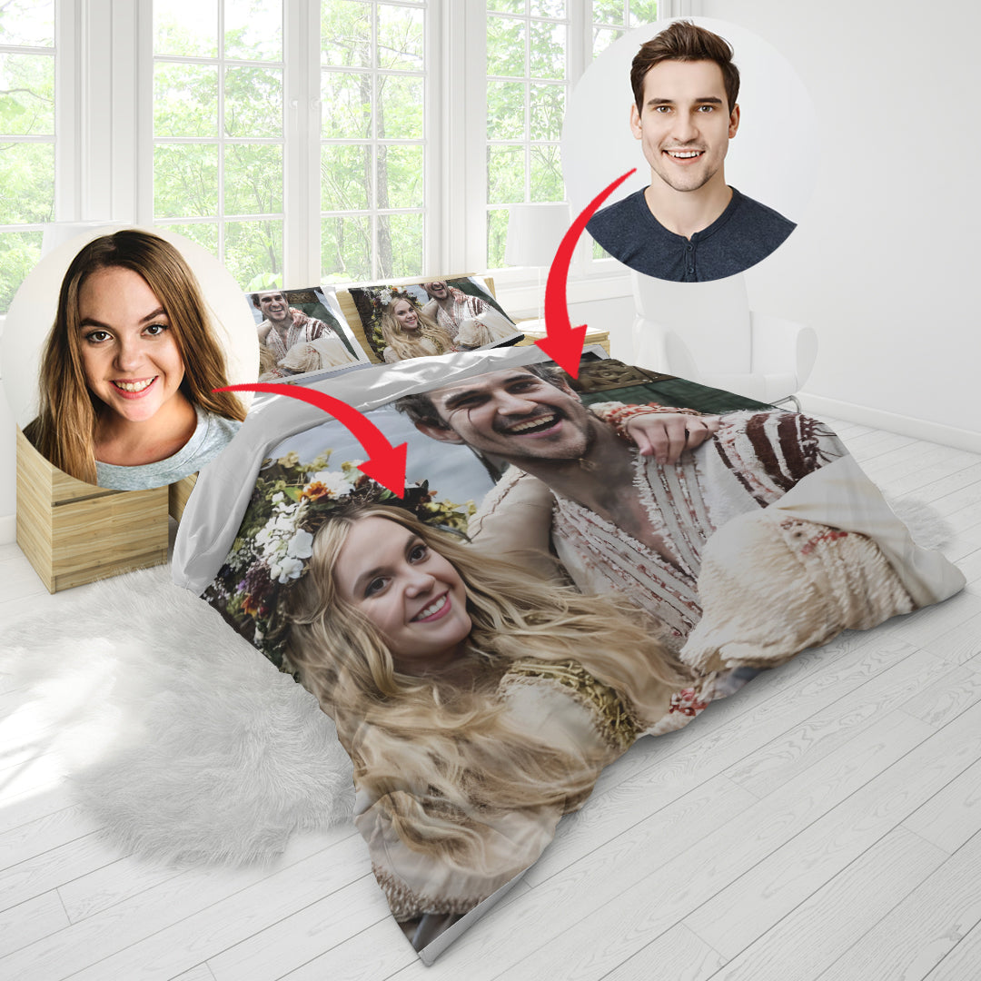 Personailzed - Personal Portrait In The Picture Wedding Anniversary Bedding Set