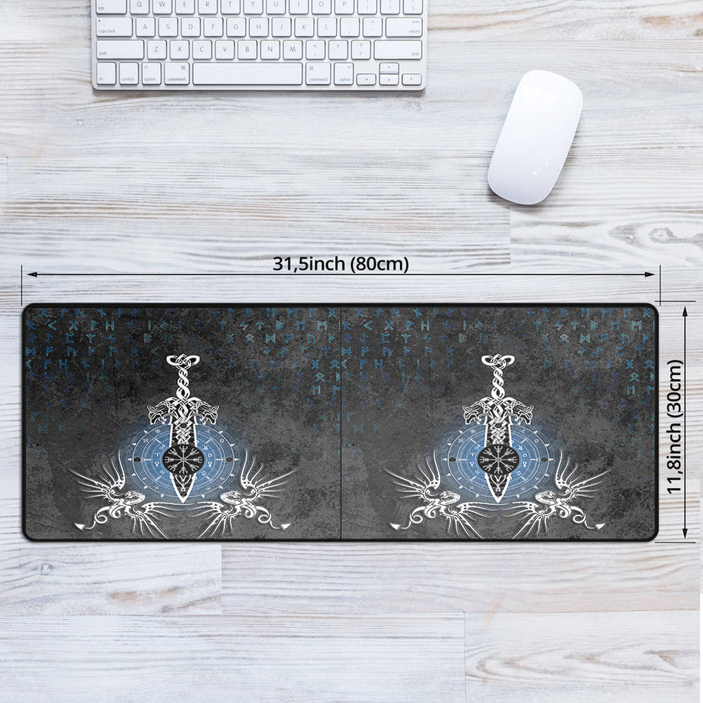 Mouse Mat - Dragon Compass Magical Sword Rune Mouse Mat
