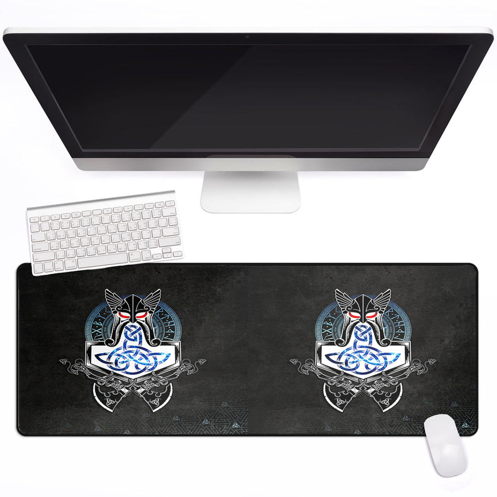 Mouse Mat - Mjolnir Thor Rune Valknut Mouse Mat