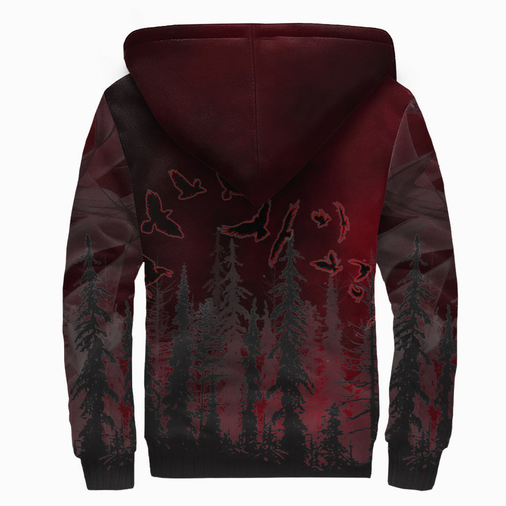 Sherpa Hoodie - Raven Blood Moon