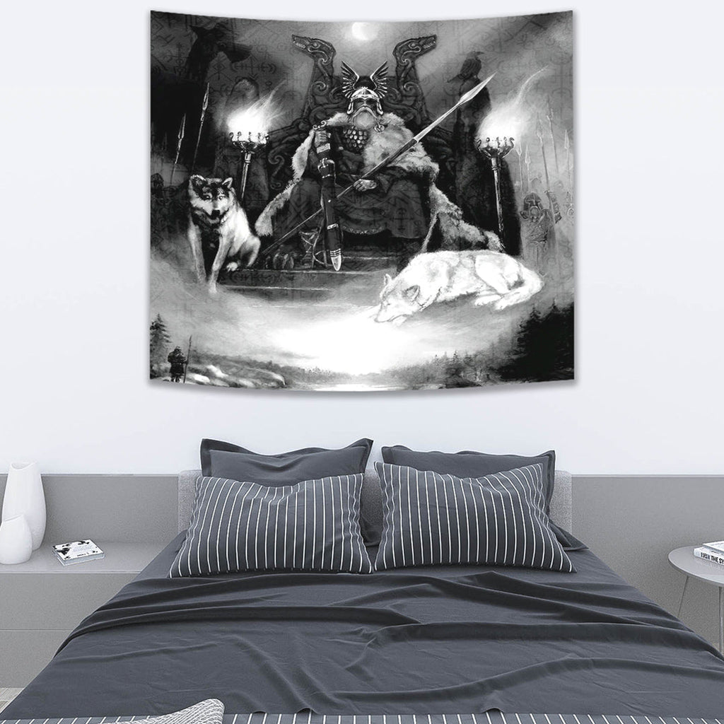 Tapestry - King Odin Viking Wolf Tapestry A95