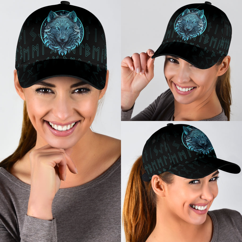 Cap - Fenrir Wolf Tattoo and Rune Classic Cap