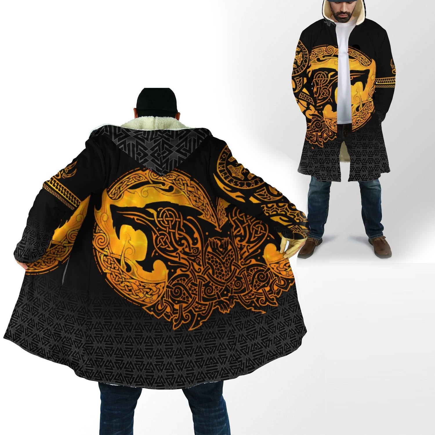 Fenrir Viking 3D Tattoo Cloak