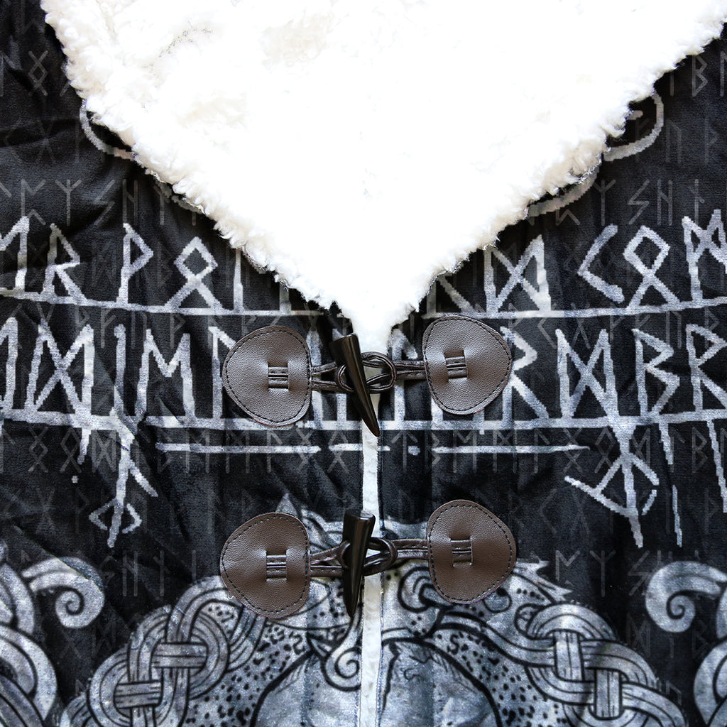 Ancient Tattoo With Viking Style Battle Background Cloak